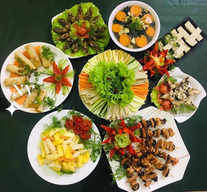 Nghệ thuật trình bày món chay tại Thiên Phúc