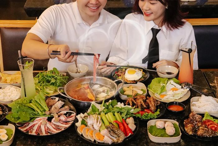 Hình ảnh những món lẩu bò thượng hạng tại quán