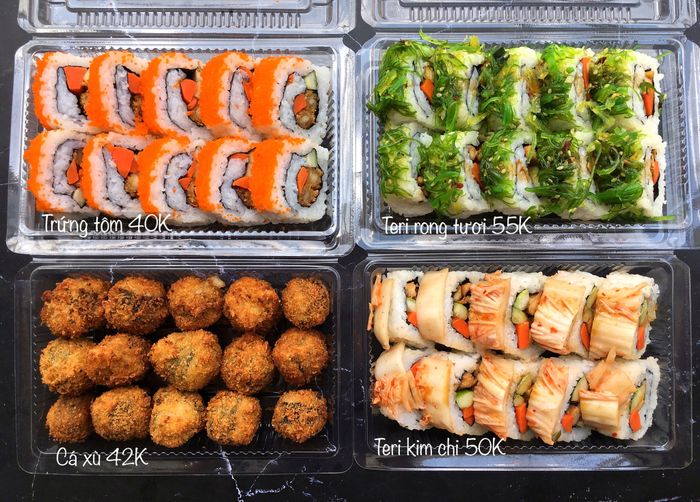 Những món sushi tươi ngon được trình bày nghệ thuật tại Thắm Sushi