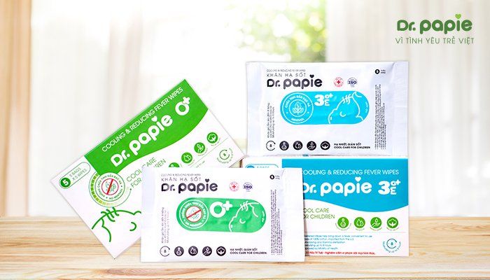 Khăn lau hạ sốt Dr.Papie - Hình ảnh 1