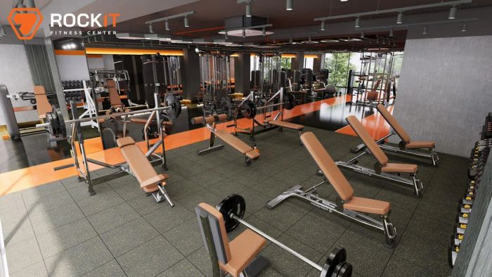 Không gian tập luyện đẳng cấp tại Rock-IT Fitness Center