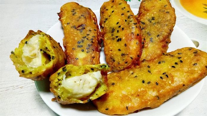 Hình ảnh bánh chuối chiên vàng giòn hấp dẫn