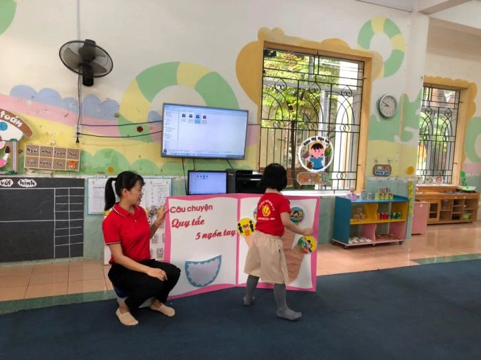 Hoạt động vui chơi sáng tạo của bé tại Trường Mầm non 1-6 Hải Phòng