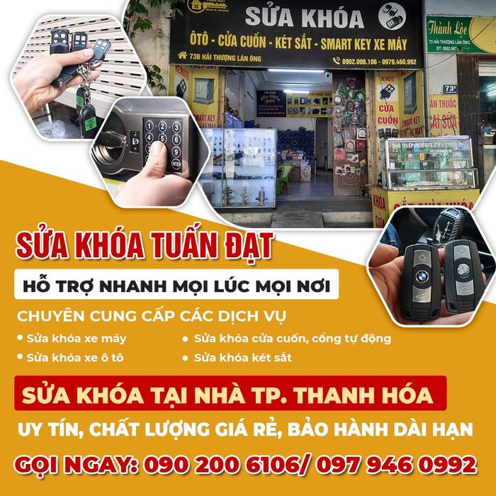 Hình ảnh thực tế dịch vụ sửa khóa chuyên nghiệp tại Tuấn Đạt