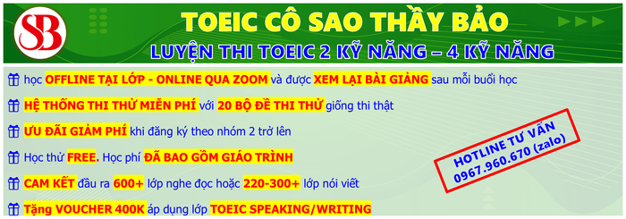 Không gian học tập hiện đại tại TOEIC Cô Sao Thầy Bảo