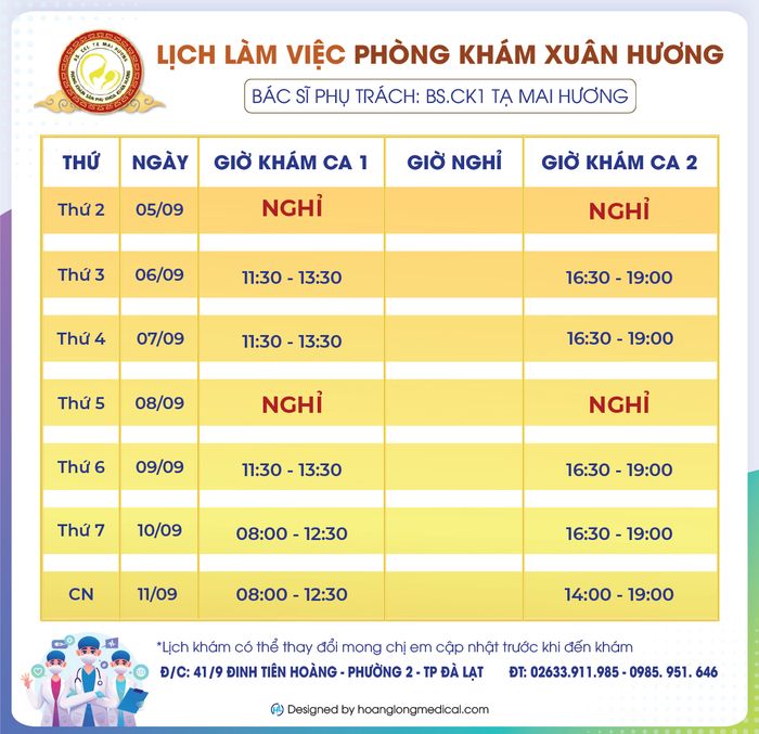 Hệ thống trang thiết bị y tế tại Phòng Khám Xuân Hương