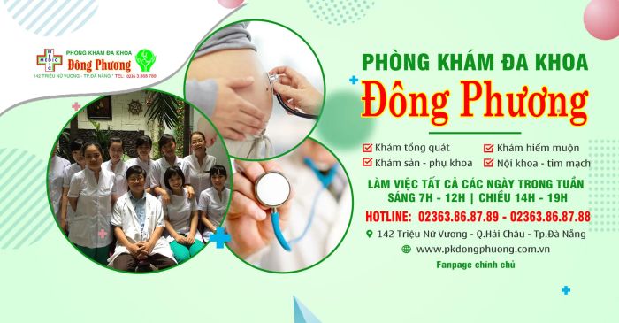 Hình ảnh phòng khám hiện đại và đội ngũ y bác sĩ tại Phòng Khám Đông Phương