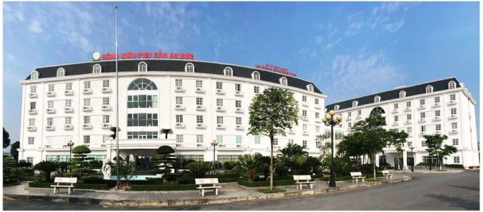 Hình ảnh toàn cảnh Bệnh viện Phụ Sản An Đức - Công trình kiến trúc y tế xanh đạt chuẩn quốc tế