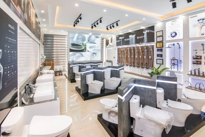 Showroom trưng bày sản phẩm đa dạng tại Anh Đào
