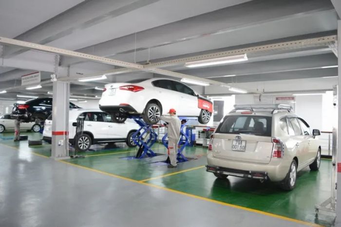 Xưởng dịch vụ hiện đại đạt chuẩn Kia thế giới