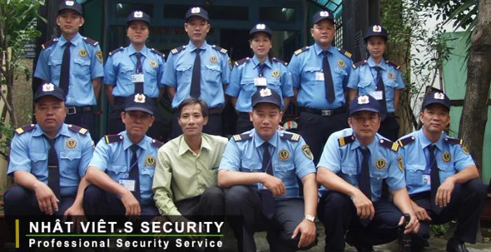 Hình ảnh thực tế đội ngũ bảo vệ chuyên nghiệp của Công Ty Nhật Việt.S