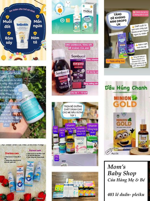 Khu vực sản phẩm dinh dưỡng cho bé tại Mom's Baby Shop