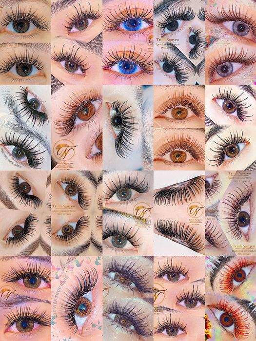 Hình ảnh thực tế lớp học nối mi chuyên nghiệp tại Trinh Nguyen Lashes Academy