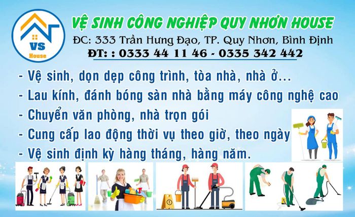 Vệ sinh công nghiệp Quy Nhơn House - Hình ảnh 1