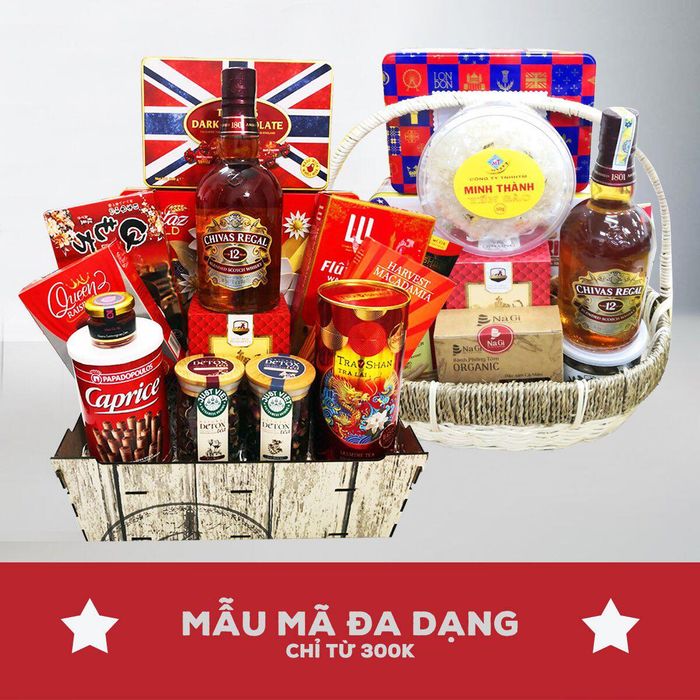 Hình ảnh giỏ quà Tết cao cấp tại Winemart