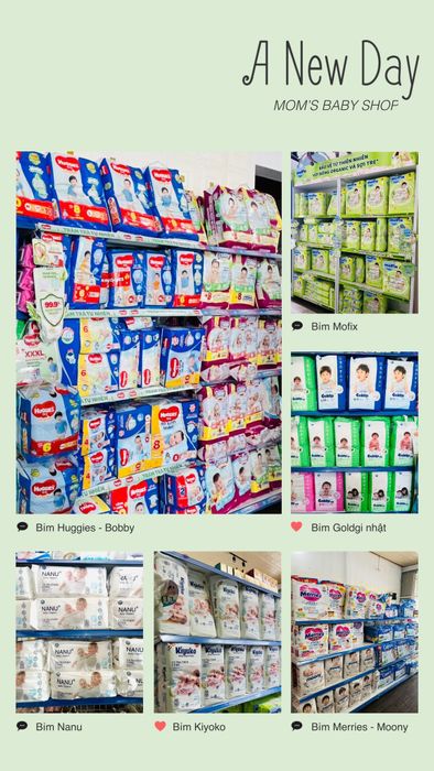 Góc trưng bày sản phẩm chất lượng tại Mom's Baby Shop