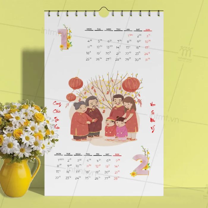 Hình ảnh sản phẩm lịch Tết ấn tượng từ TMT Việt Nam