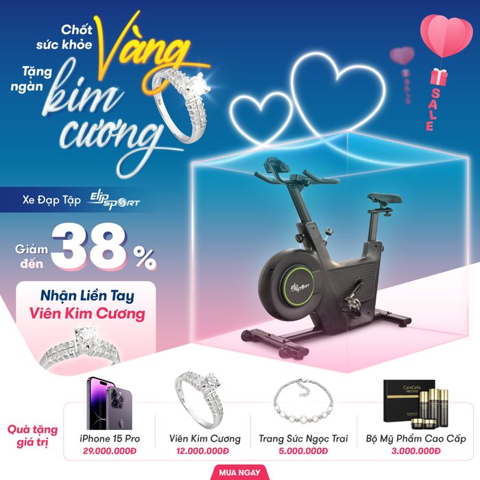 Không gian trưng bày sản phẩm Elipsport đẳng cấp