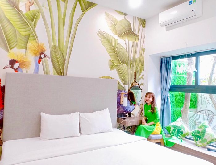 Không gian xanh mát ấn tượng tại Green Oasis Hotel