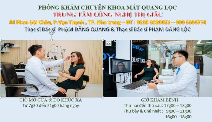 Phòng Khám Chuyên Khoa Mắt Quang Lộc - Nha Trang