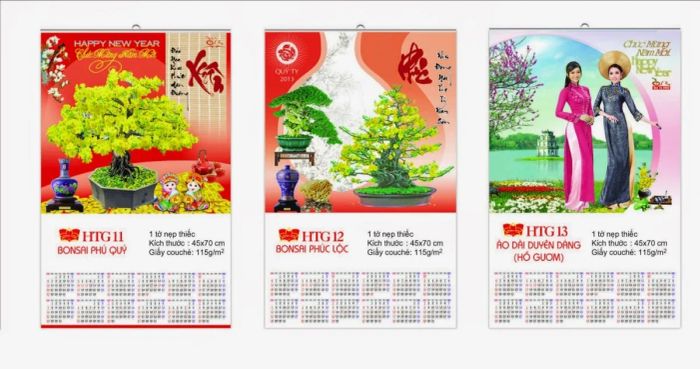 Bộ sưu tập lịch Tết đặc sắc từ In Hồ Gươm