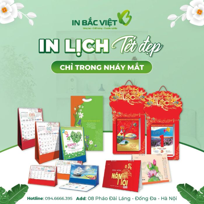 Bộ sưu tập lịch Tết sáng tạo từ In Bắc Việt