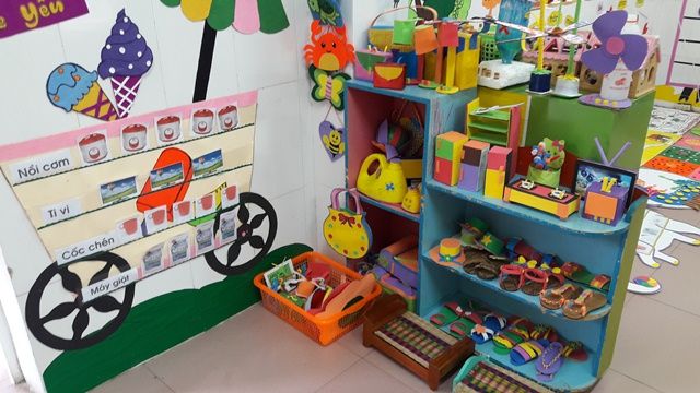 Không gian vui chơi sáng tạo cho trẻ tại lớp