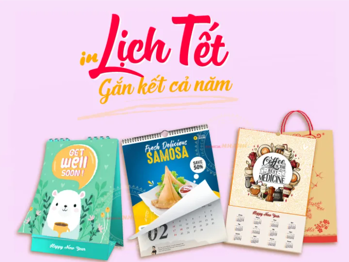 Bộ sưu tập lịch Tết đa dạng từ In Nguyên Phong