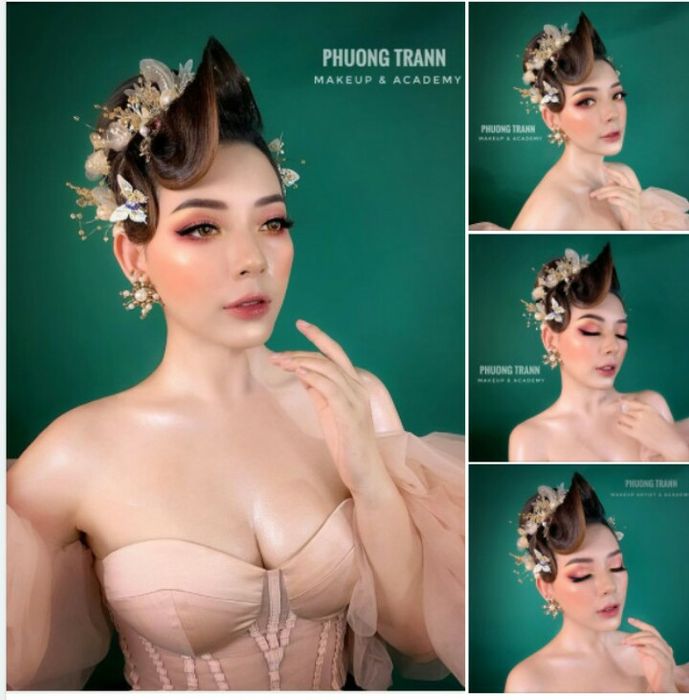 Hình ảnh học viên thực hành tại Phuong Trann Makeup Store & Academy