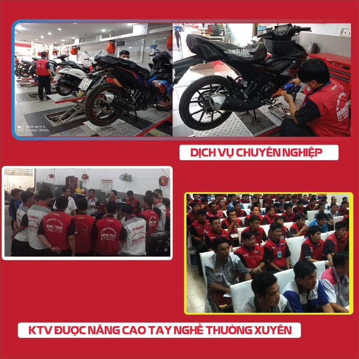 Hình ảnh ấn tượng về không gian phục vụ chuyên nghiệp tại Hệ Thống Xe Máy Hồng Phúc - Thiên Phúc