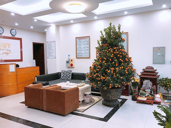 Không gian sảnh lễ tân thanh lịch tại Ruby Hotel - Ảnh 1
