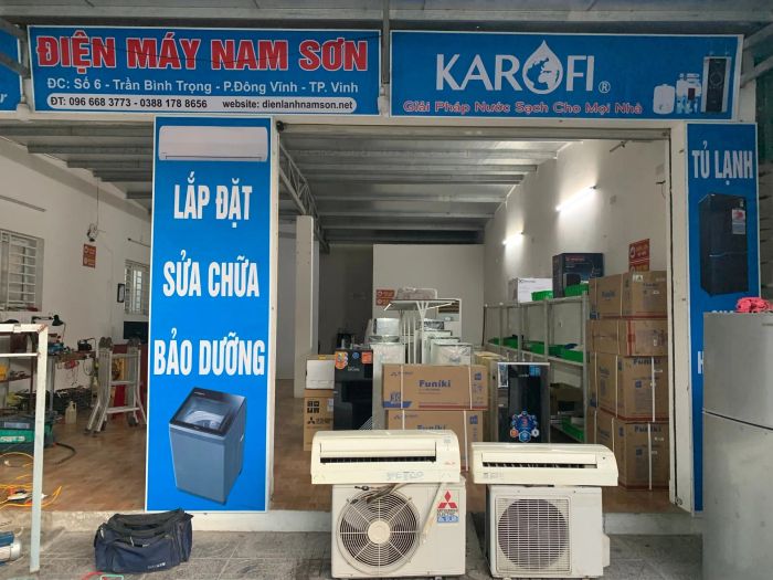 Hình ảnh thi công chuyên nghiệp tại Điện lạnh Nam Sơn