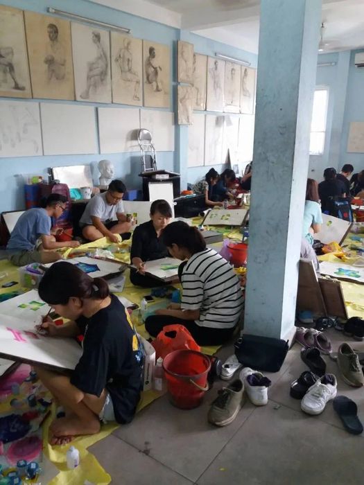 Hình ảnh học viên vẽ tại Trung tâm mỹ thuật MS - ảnh minh họa 1
