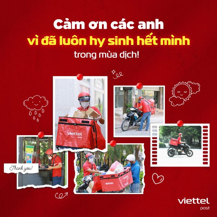 Viettel Post - Hình ảnh đội ngũ shipper nhiệt huyết trên khắp mọi miền đất nước