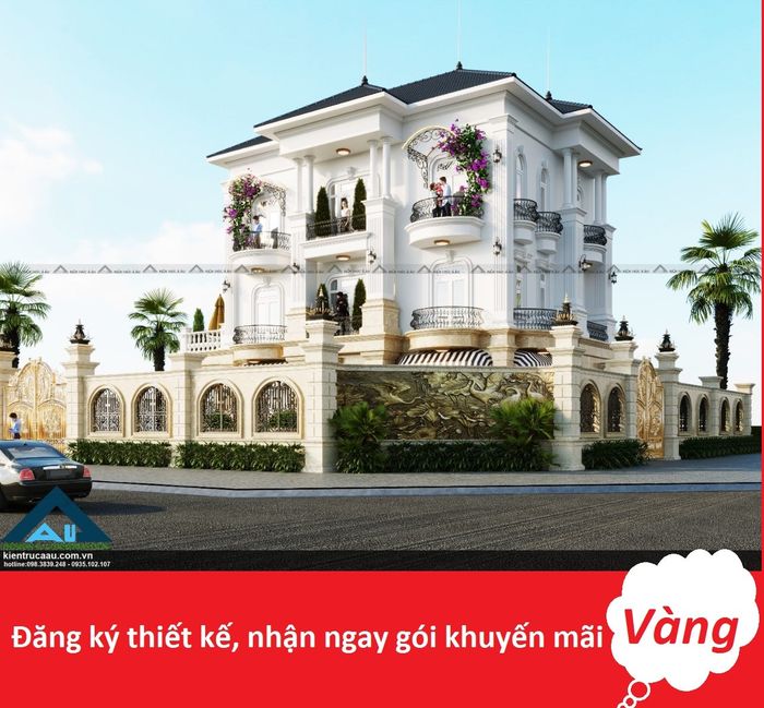 Hình ảnh biệt thự tinh tế do đội ngũ Kiến Trúc Á Âu thực hiện – ảnh 3