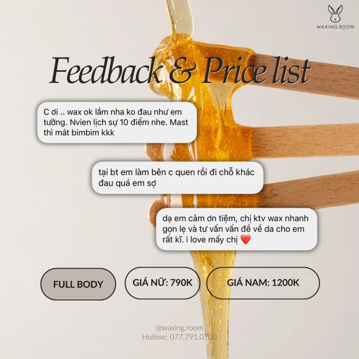 Khoảnh khắc thư giãn tuyệt đối của khách hàng tại Waxing Room
