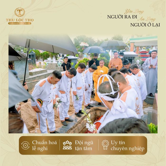 Không gian tổ chức tang lễ trang nghiêm của Thu Lộc Thọ