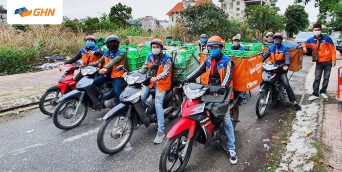 Hình ảnh hệ thống kho bãi hiện đại GHN - Ảnh 3 minh họa quy trình logistics chuẩn quốc tế