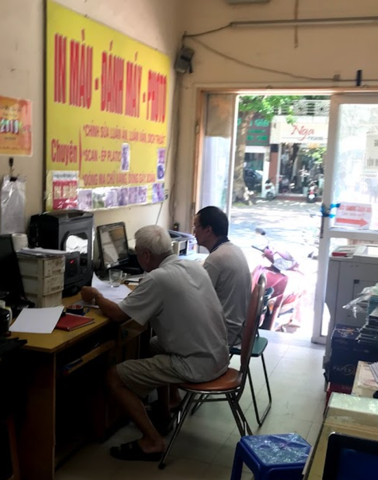 Không gian hiện đại tại cửa hàng photocopy