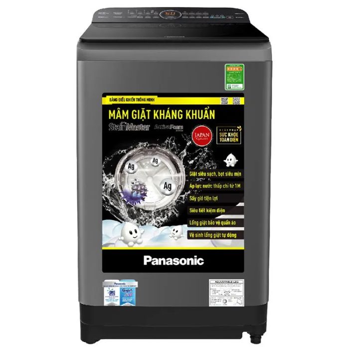 Hình ảnh chi tiết máy giặt Panasonic - Lồng giặt kim cương với công nghệ Active Foam