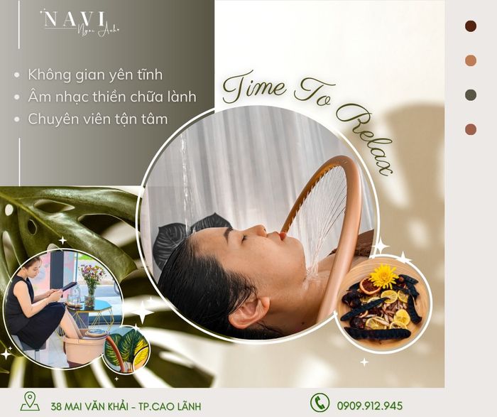 Không gian tĩnh lặng tại tiệm gội dưỡng sinh NAVI