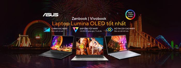 Hình ảnh laptop Asus mỏng nhẹ cao cấp