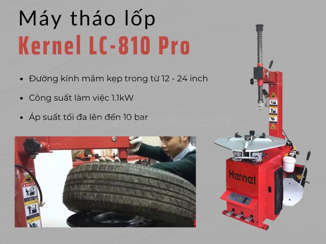 Hình ảnh chi tiết máy ra vào lốp Kernel phiên bản nâng cấp