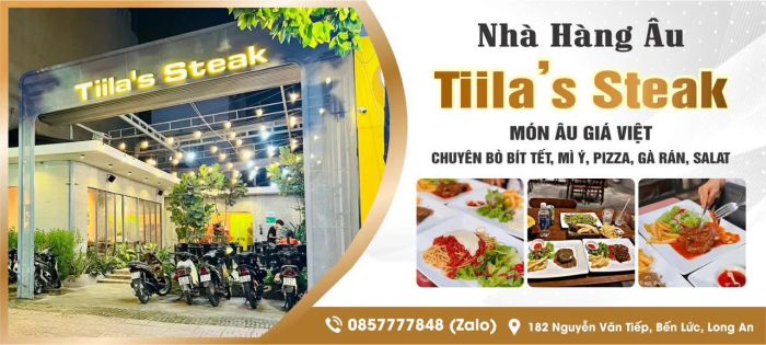 Không gian sang trọng và món bít tết đặc trưng tại Tiila's Steak