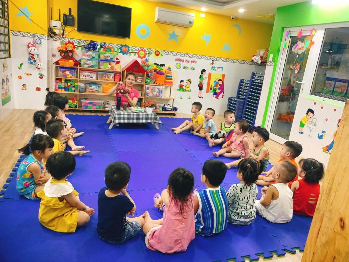Hình ảnh hoạt động vui chơi tại Mầm Non Sao Vàng