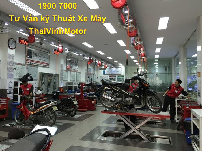Hệ thống xưởng dịch vụ hiện đại đạt chuẩn tại TRUNG TÂM THÁI VINH MOTOR