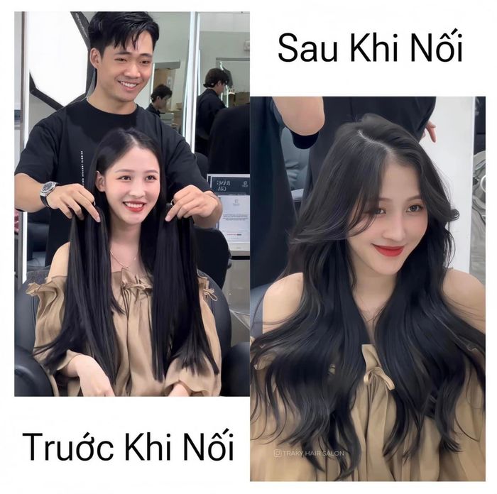 Bộ sưu tập hình ảnh khách hàng với những kiểu tóc nối đẹp tại Traky Hair Salon