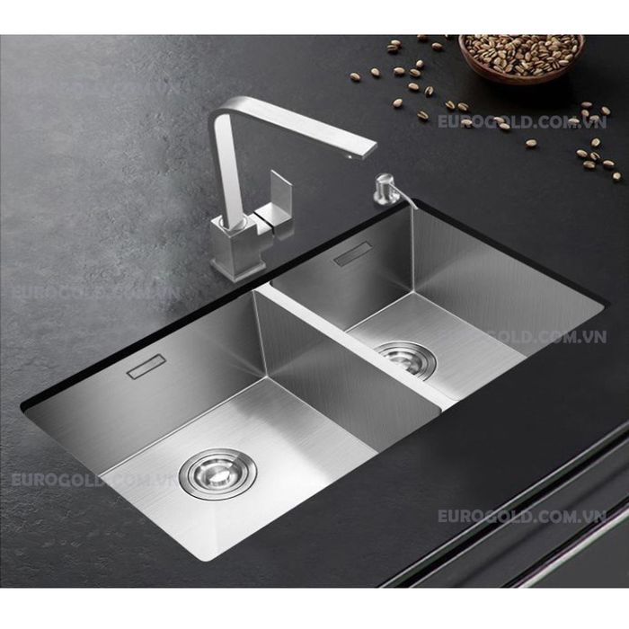 Hình ảnh chậu rửa Eurogold phiên bản inox 304 cao cấp