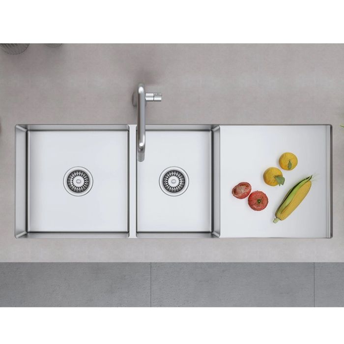 Hình ảnh chậu rửa Hafele inox tích hợp hệ thống lọc rác