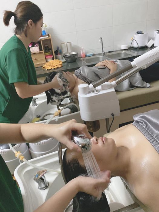 Khu vực gội đầu dưỡng sinh cao cấp tại Bông Spa